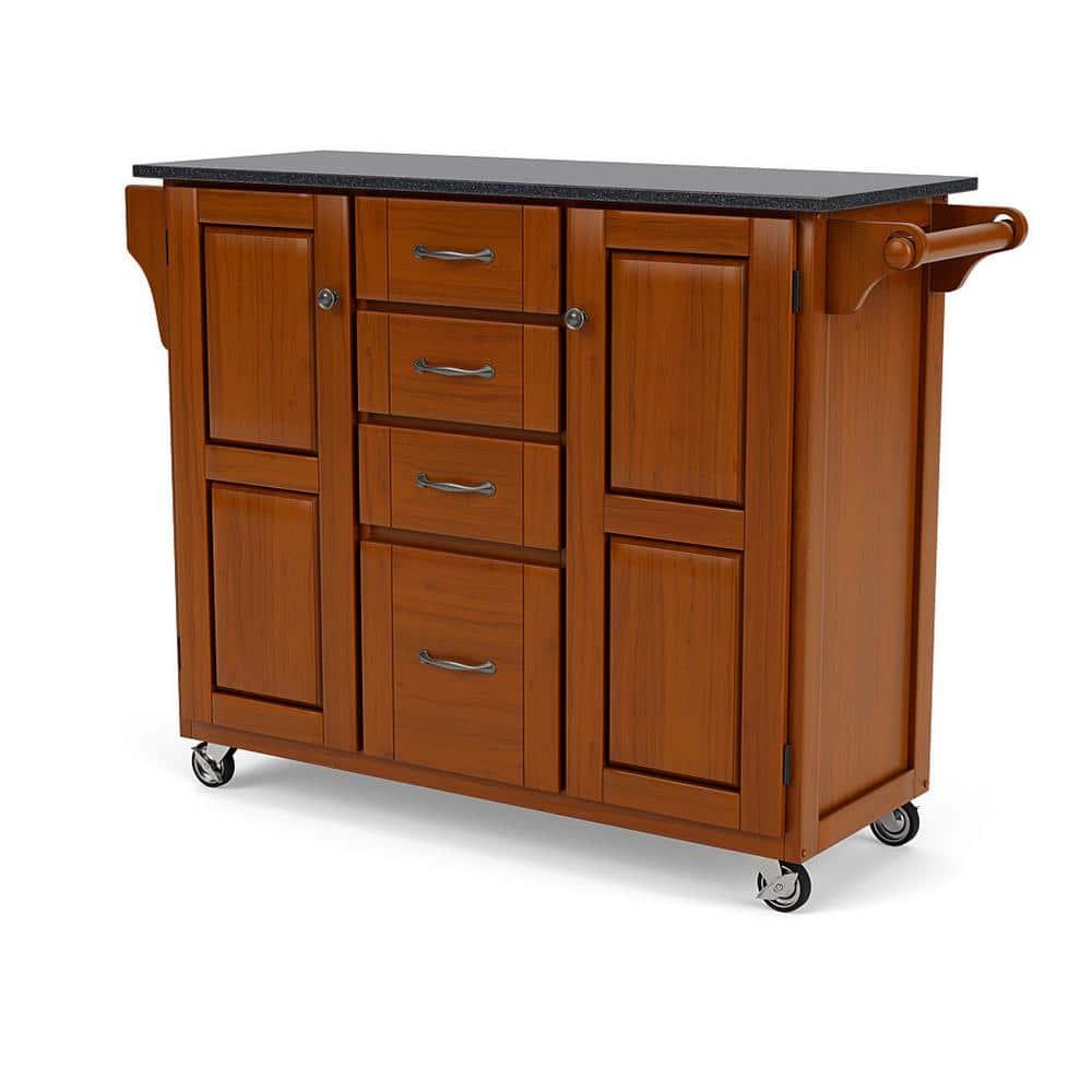 Homestyles Create-a-Cart Wood Rolling Kitchen Cart in Brown
