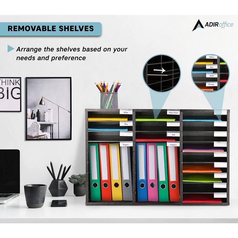 AdirOffice Manufactured Wood Compartment Mailroom Organizer
