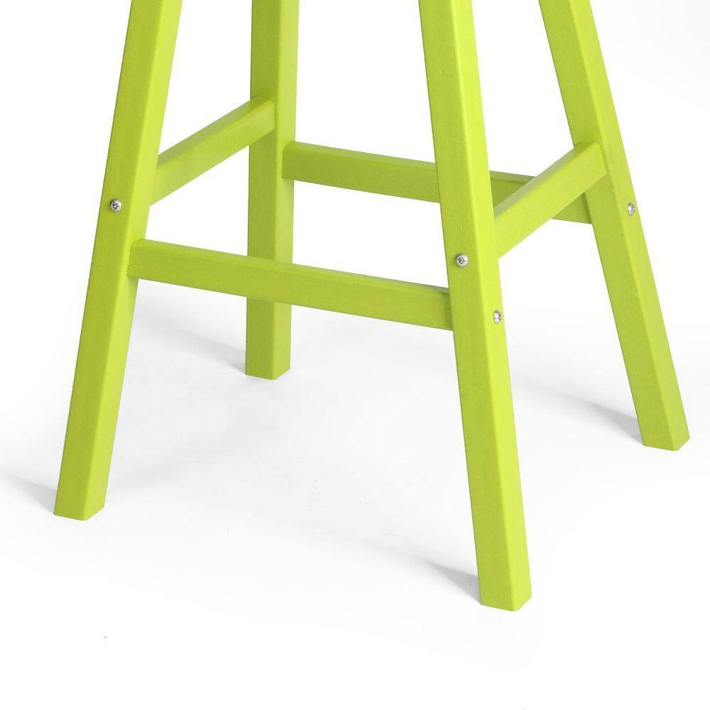 Polytrends  Laguna Hdpe All Weather Outdoor Patio 29" Saddle Seat Bar Stool Lime