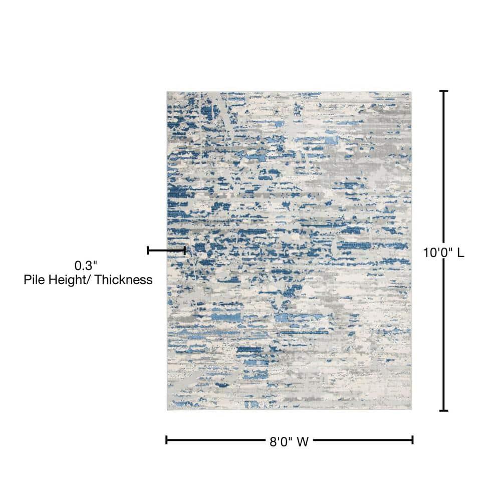 Jasper JSP107 Power Loomed Area Rug - Ivory/Blue - 8'x10' - Safavieh.