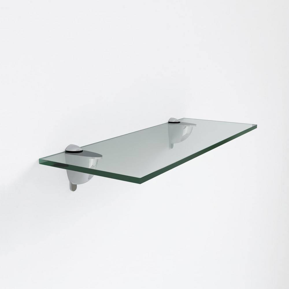 Latitude Run® Glass Accent Shelf with Adjustable Shelves