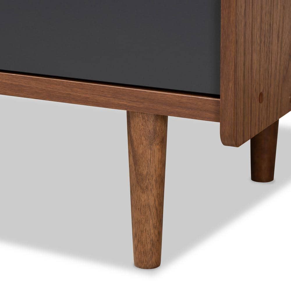 Baxton Studio Halden and Gradient Wood 3 Drawer Chest Brown/Gray: Vertical Storage for All Ages, Wood Frame