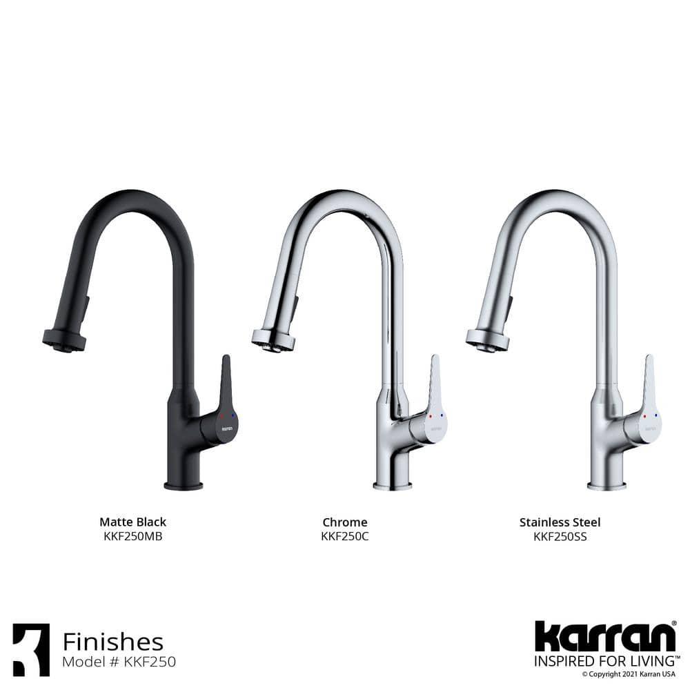 Karran Scottsdale Single Handle Pull Down Sprayer Kitchen Faucet