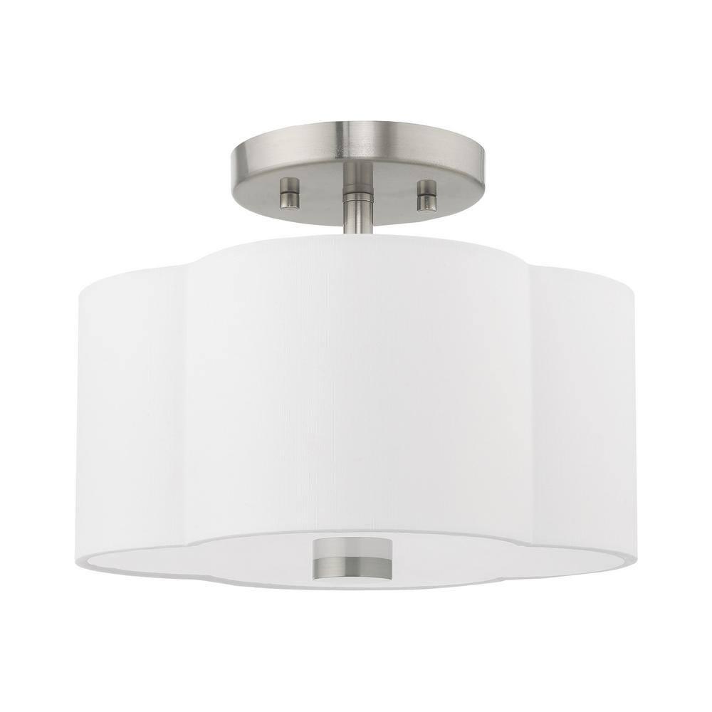 Livex Lighting Chelsea 2 - Light Flush Mount in  Brushed Nickel