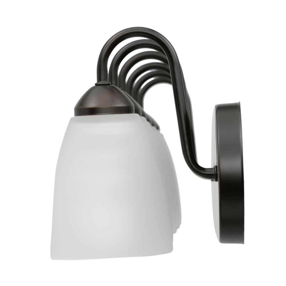 Progress Lighting Gather 6-Light Bath Bracket, Steel, Antique Bronze, Etched Glass Shades