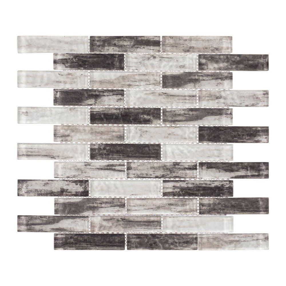 Giovan 1" x 4" Glass Brick Joint Mosaic Shower Walls, Kitchen Backsplash and Floor Tile