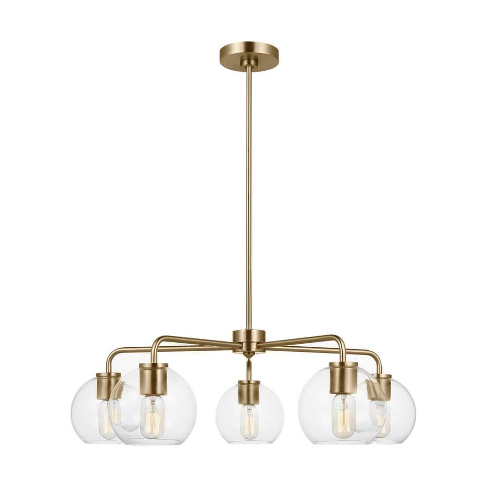 Rooks 5 Light Metal Dimmable Sputnik Chandelier