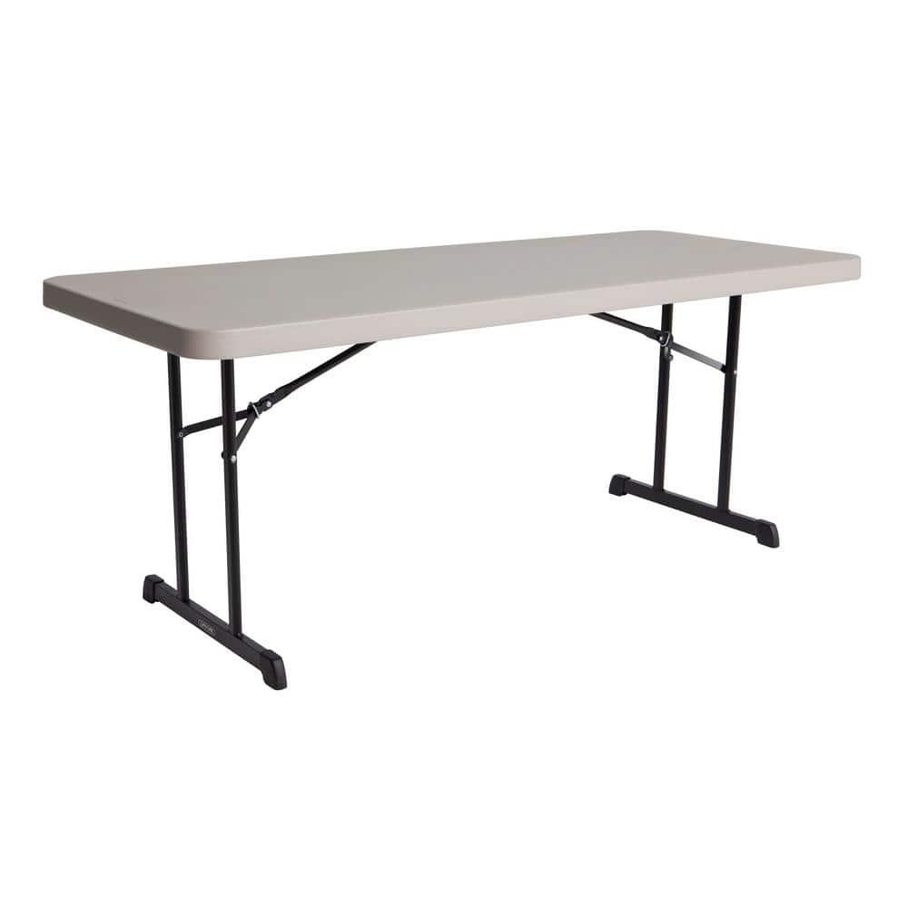 Lifetime 6 Foot Rectangle Folding Table, Indoor/Outdoor Professional, Putty (80126)