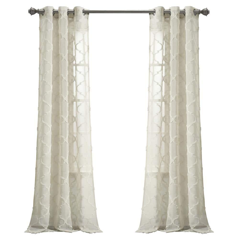 Lush Decor Avon Trellis Sheer Trellis Sheer Curtain Panels (Set of 2)