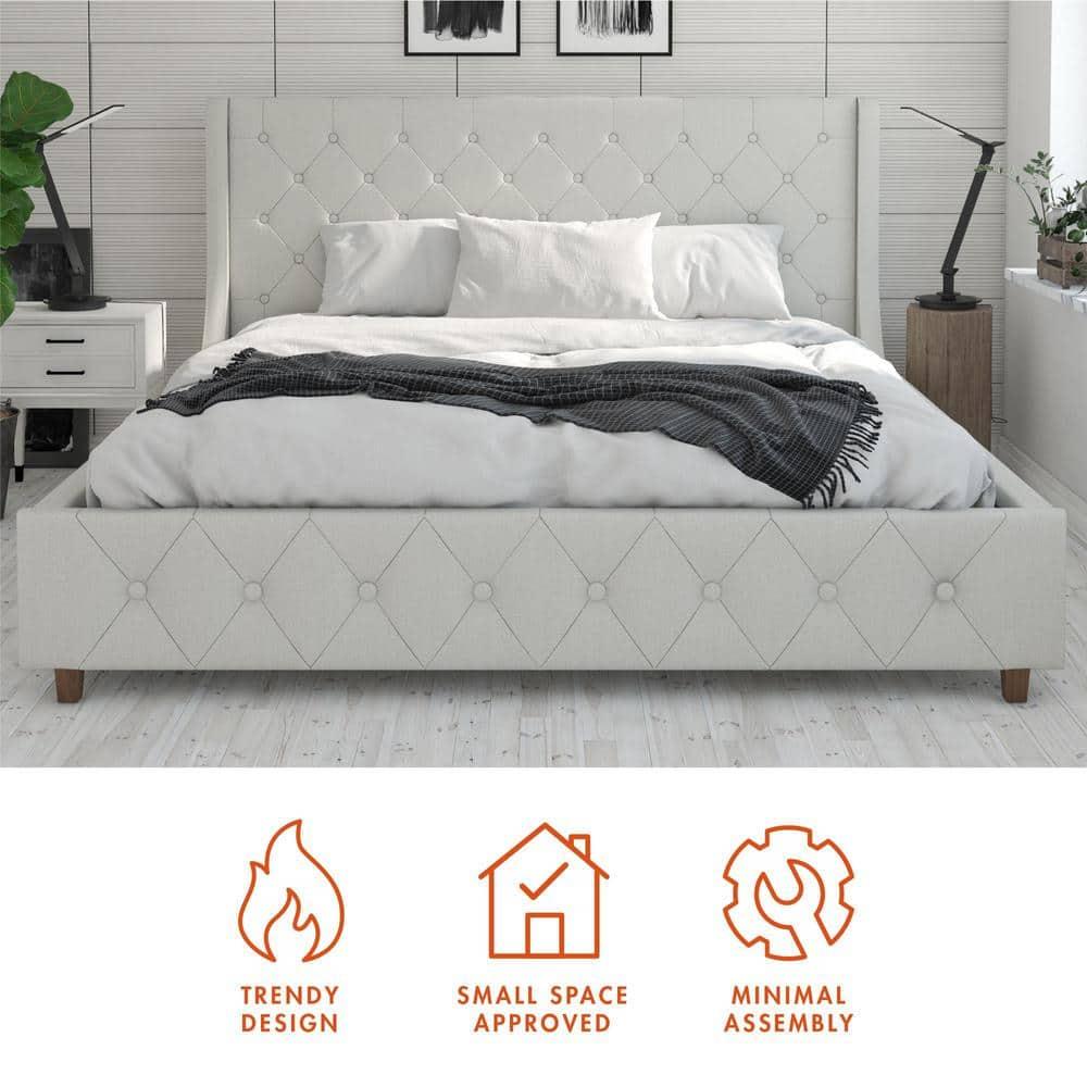 CosmoLiving by Cosmopolitan Mercer Tufted Upholstered Platform Bed