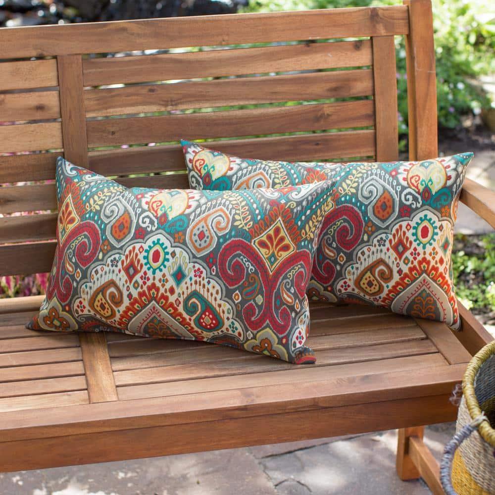 Indoor/Outdoor Reversible Throw Pillow