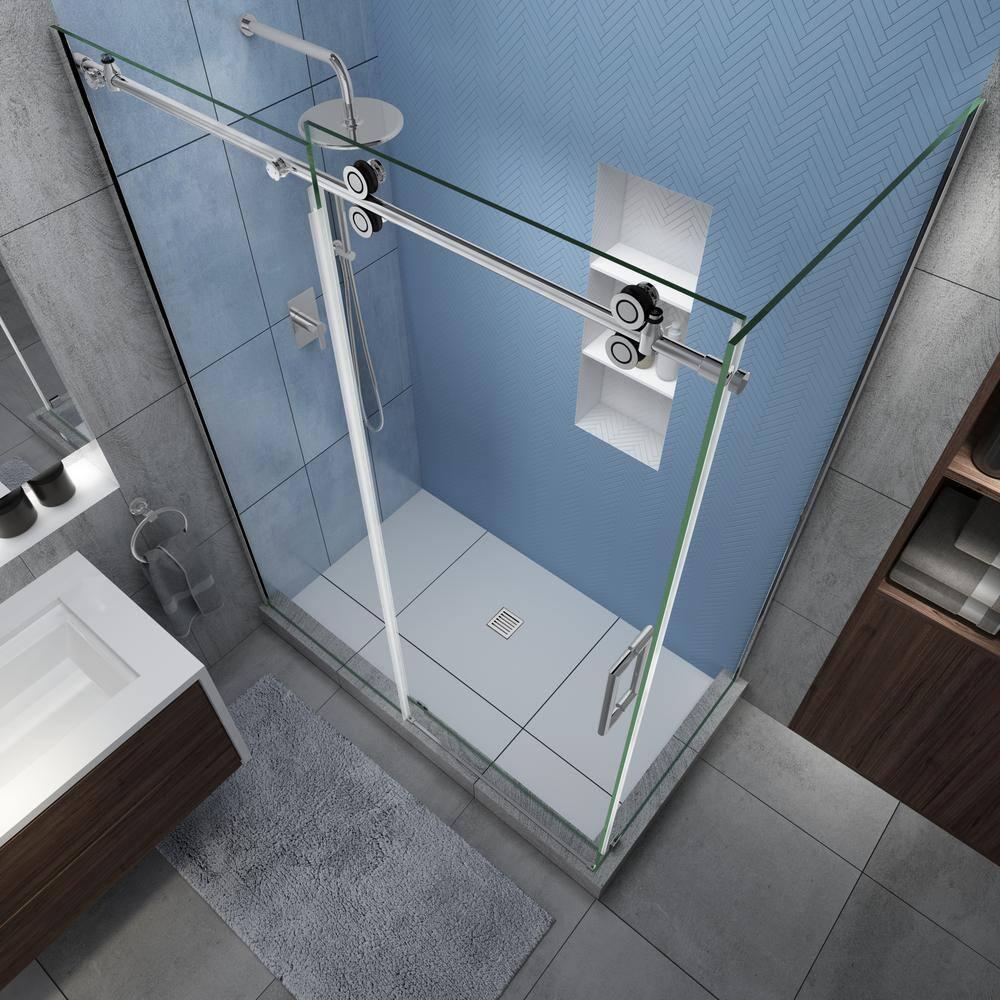 Aston Langham XL 44" - 48" W x 32" D x 80" H Rectangle Shower Enclosure SEN979EZ.UC-CH-483280-R