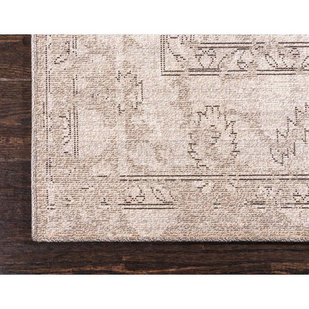 Unique Loom 6' 1 x 9' 0 Gray La Jolla Vintage Area Rug