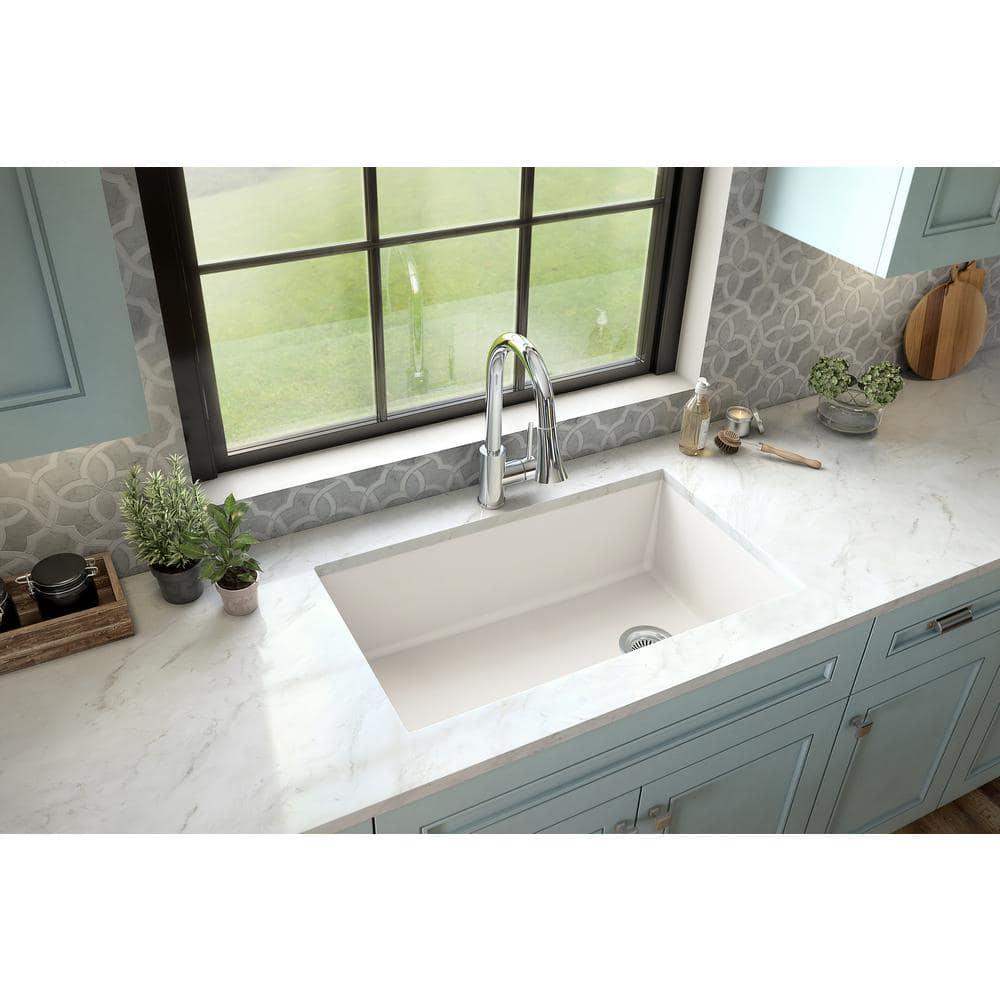 Karran Undermount Quartz Composite 31-3/4'' X 19-1/4'' Single Bowl Kitchen Sink