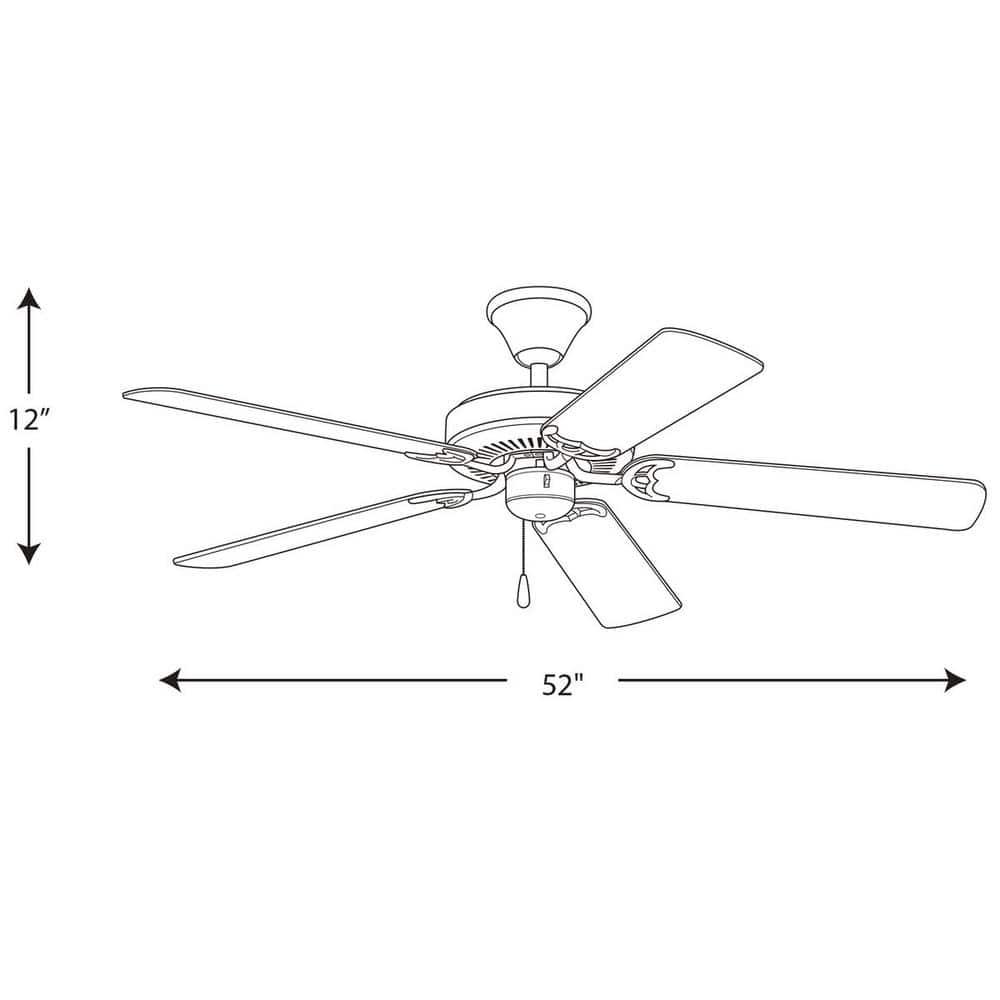 Progress Lighting AirPro Builder 52 in. Indoor Antique Bronze Ceiling Fan