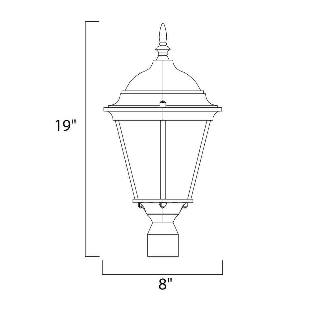 Maxim Lighting - One Light Outdoor Pole/Post Lantern - Outdoor Pole/Post Mount -