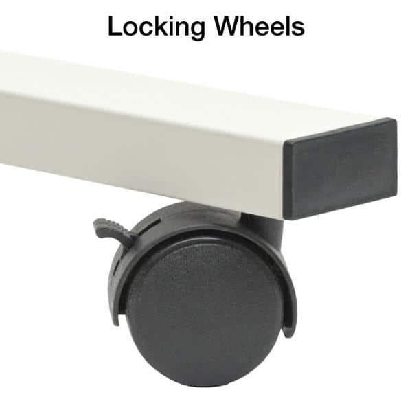 Reversable Whiteboard on Wheels - 36"x 42" (White Frame)