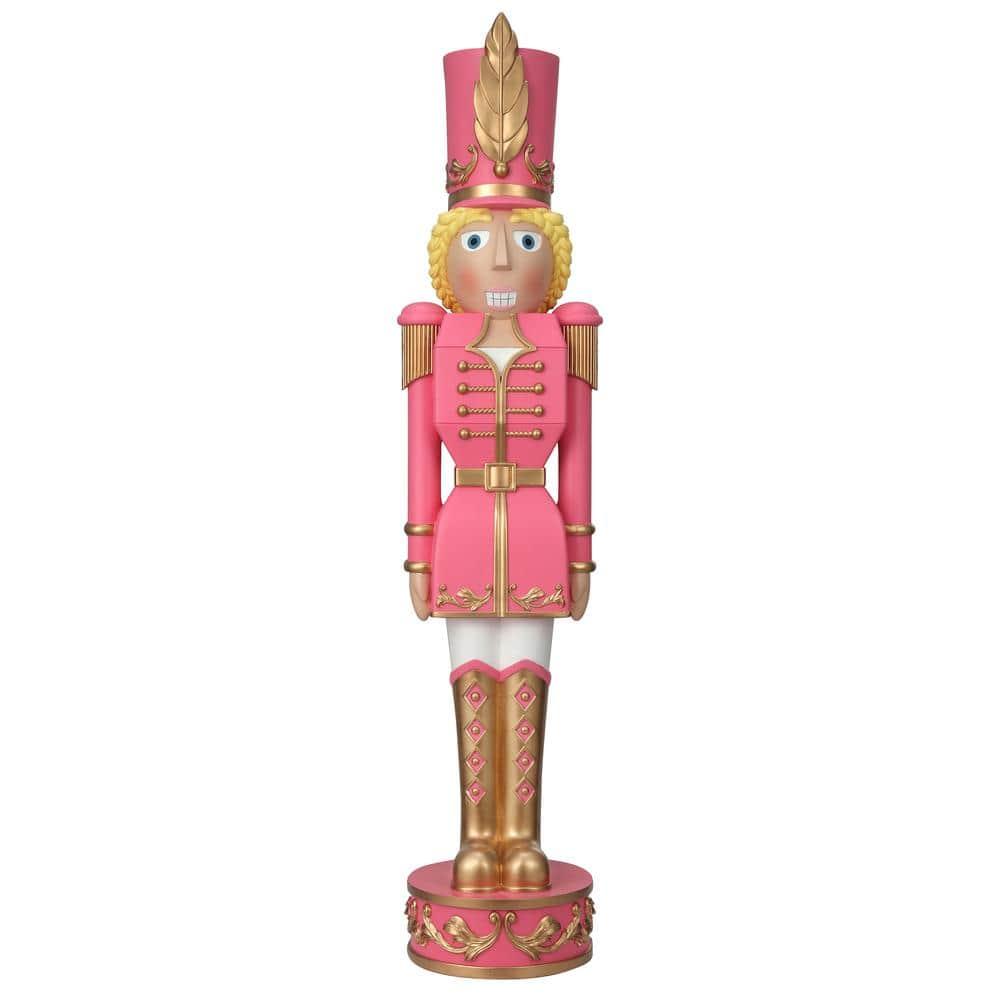 Haute Decor 37" Christmas Female Nutcracker Pink/Gold - Solid Resin Construction