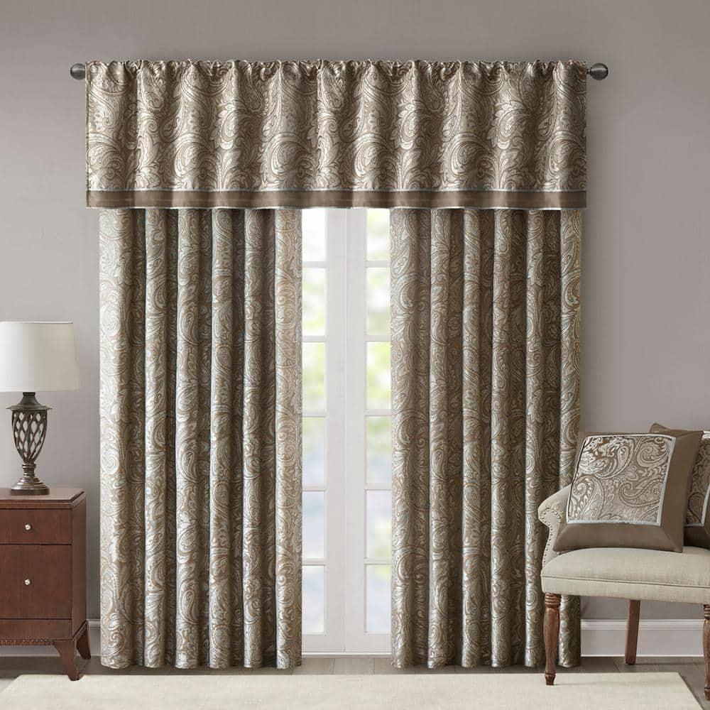 Madison Park Aubrey Jacquard Single Window Valance