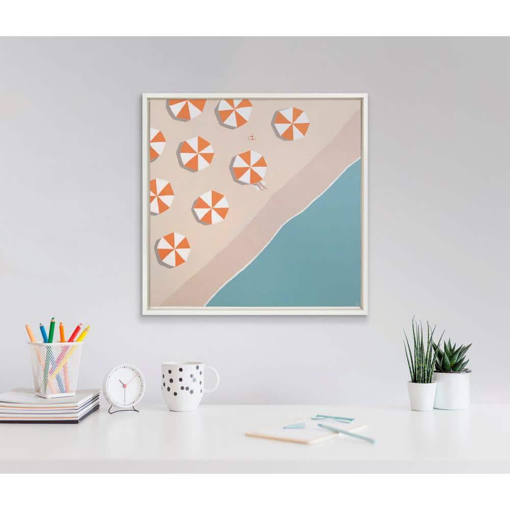 22" x 22" Sylvie The Early Bird by Rachel Dowd Framed Wall Canvas White - Kate & Laurel All Things Decor