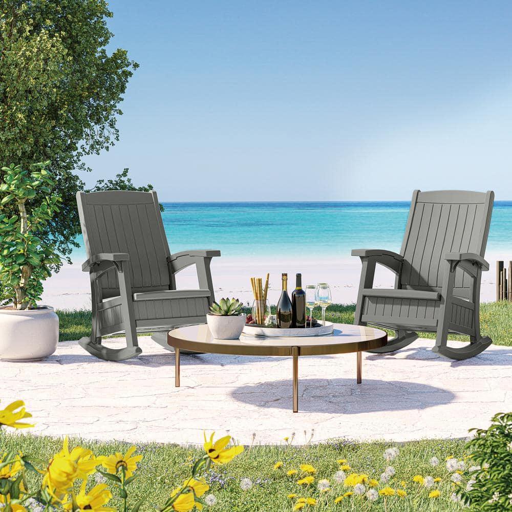 Suncast Suncast Outdoor Rocking Chair with Storage