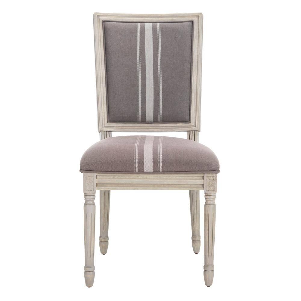 Buchanan 19''H French Brasserie Rectangle Side Chair (Set of 2) - Grey/Beige - Safavieh