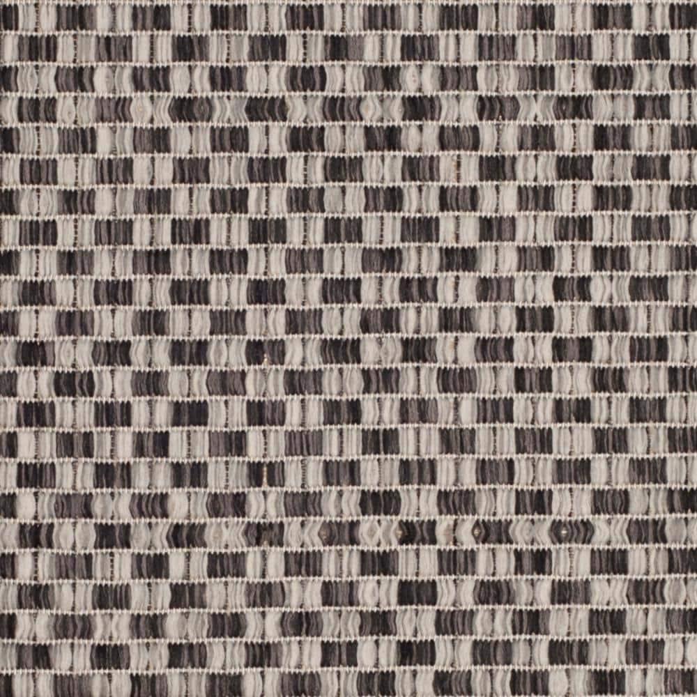 SAFAVIEH Courtyard Blair Geometric Indoor/Outdoor Area Rug, 2' x 3'7", Black/Light Grey