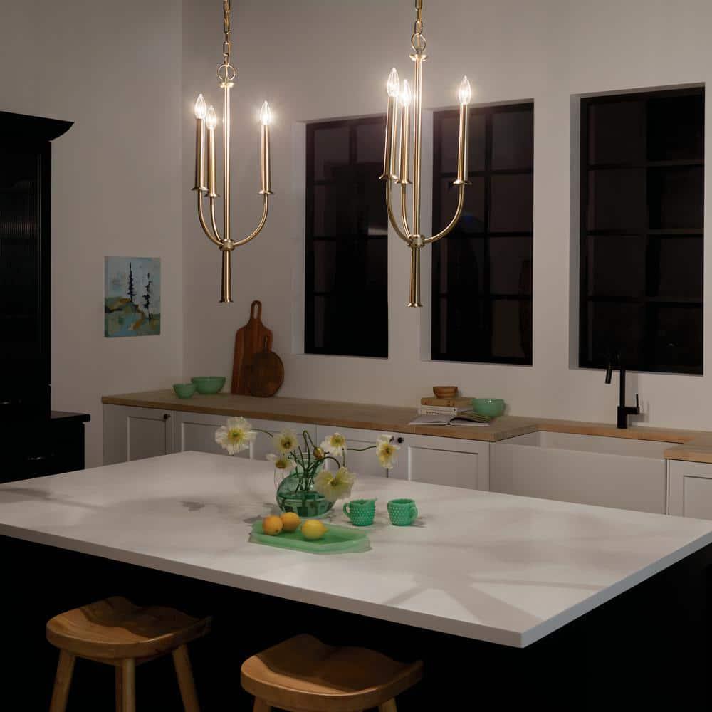 Kichler Lighting Florence 3 - Light Chandelier in  Brushed Natural Brass