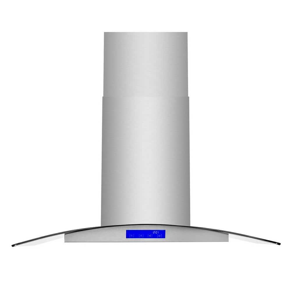 Cosmo COS-668ICS900 36 Inch Island Range Hood w/ Touch Controls, Stainless Steel