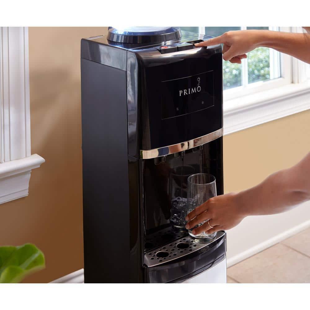 Primo Deluxe Freestanding Water Dispenser - Black: 5 Gallon Hot & Cold Water Cooler, Energy Star Certified, 500W