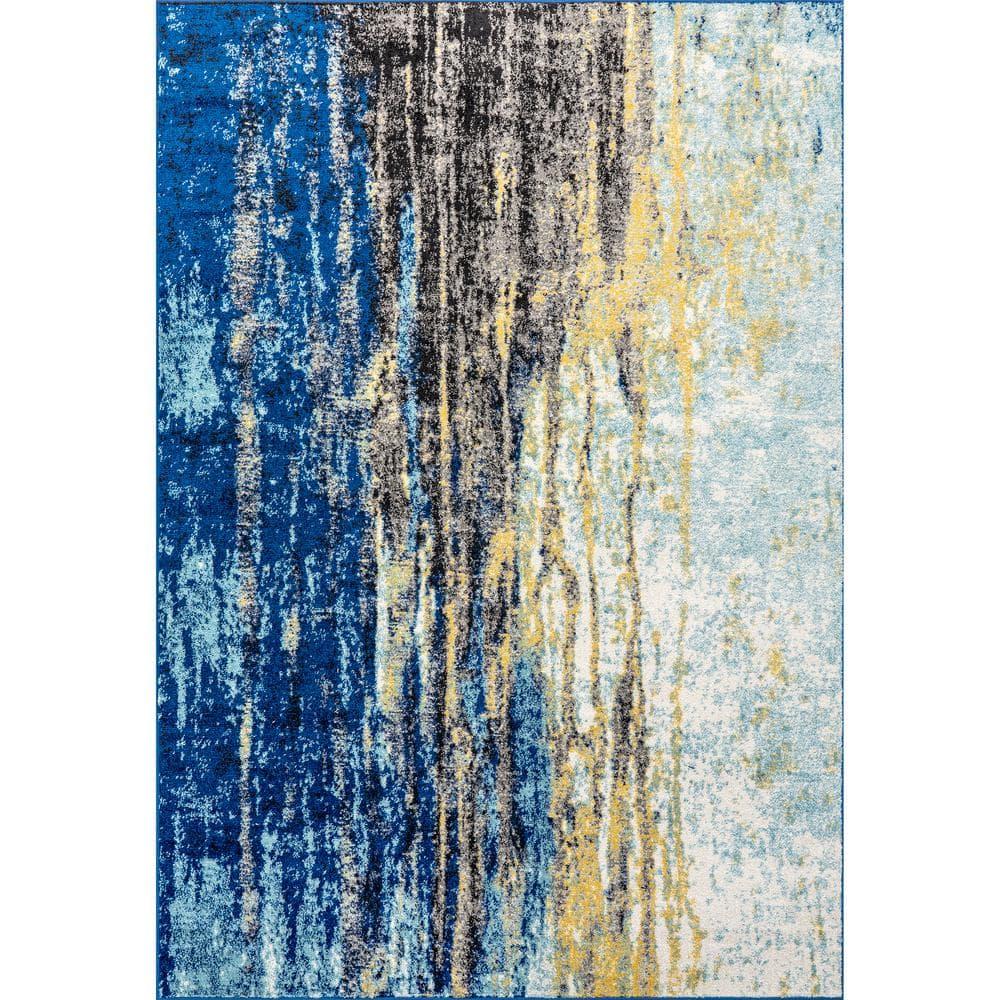 9'x12' Katharina Area Rug Green - nuLOOM: Stain-Resistant, Flat Pile, Nautical Style, Indoor Use, Machine Made