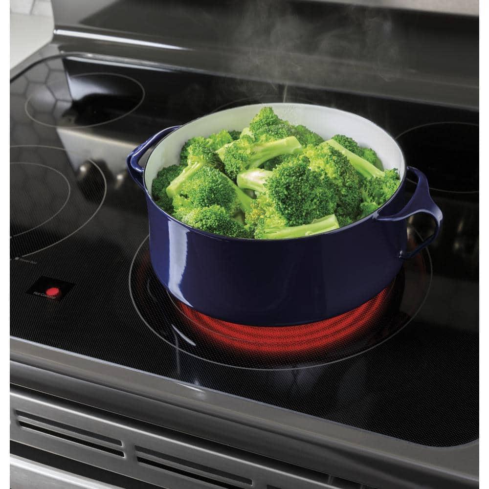 GE Appliances 30" 6.6 cu. ft. Freestanding Electric Range with 5 Elements and Convection Oven