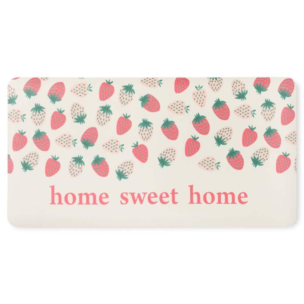Sur La Table Kitchen Essentials SUR LA TABLE KITCHEN ESSENTIALS Home Sweet Home Quirky Strawberries Fruit Kitchen Mat Cream