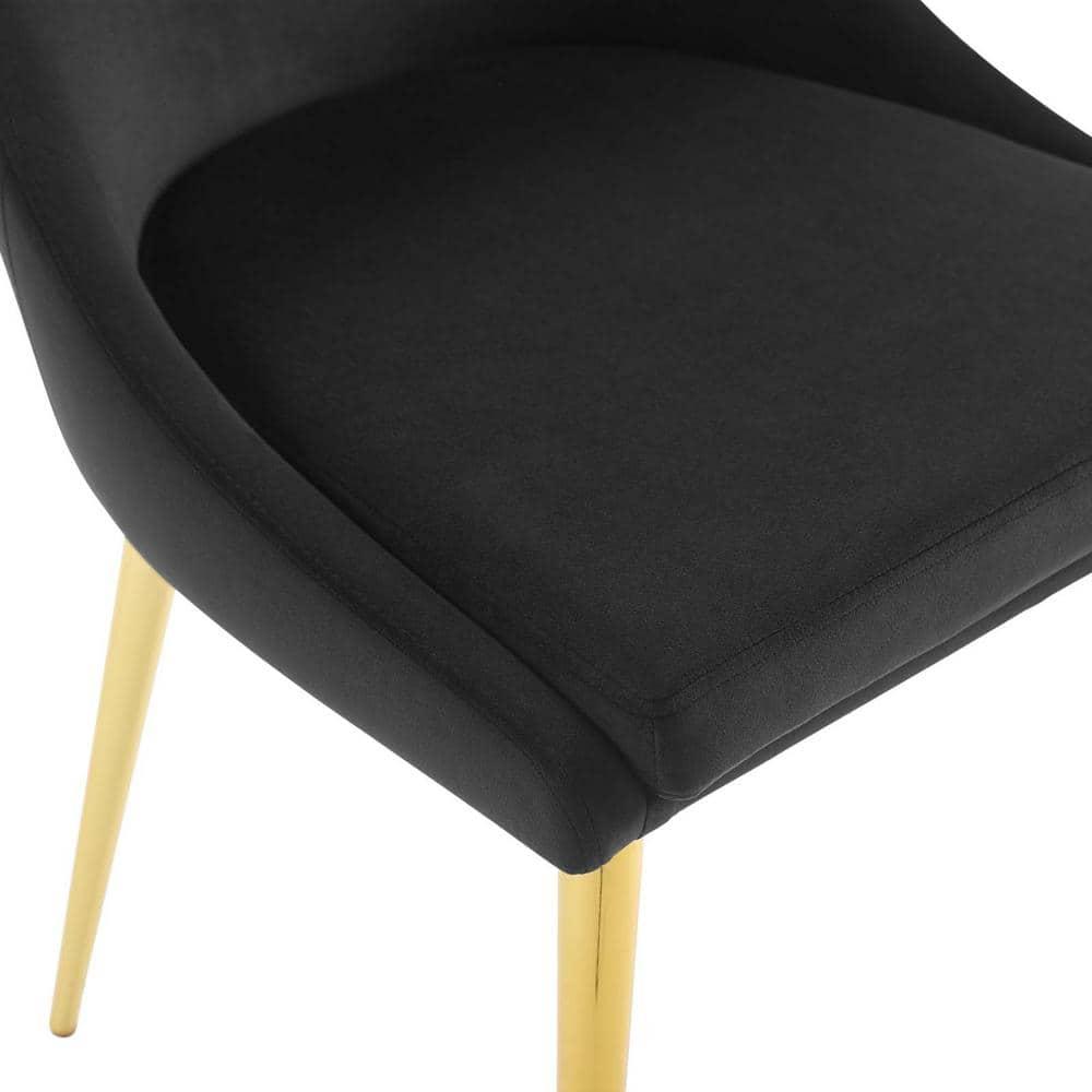 Modway Viscount 19" Modern Performance Velvet Dining Chair in Black