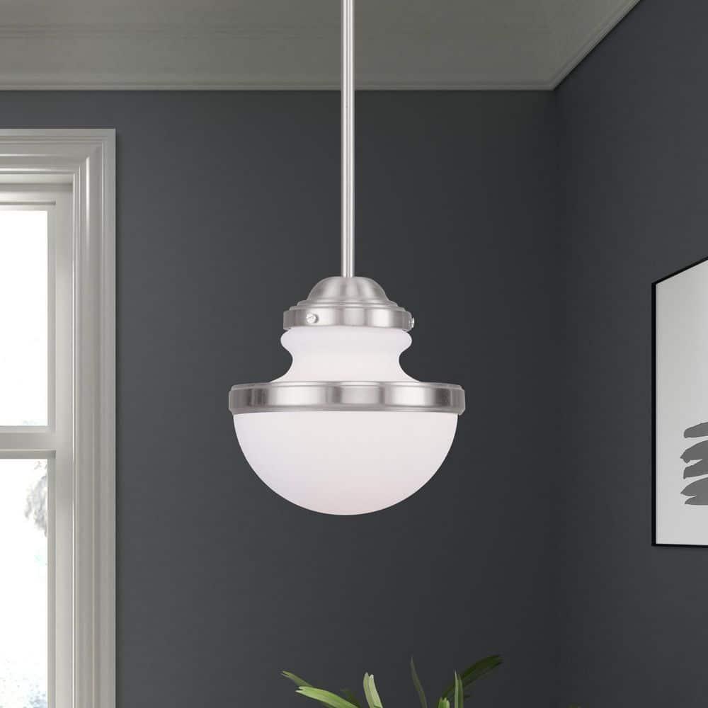 Livex Lighting 5724 Oldwick 8" Wide Mini Pendant - Nickel