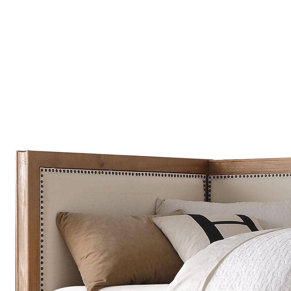 Acme Furniture Twin Charlton Bed Salvage Oak/Linen Cream