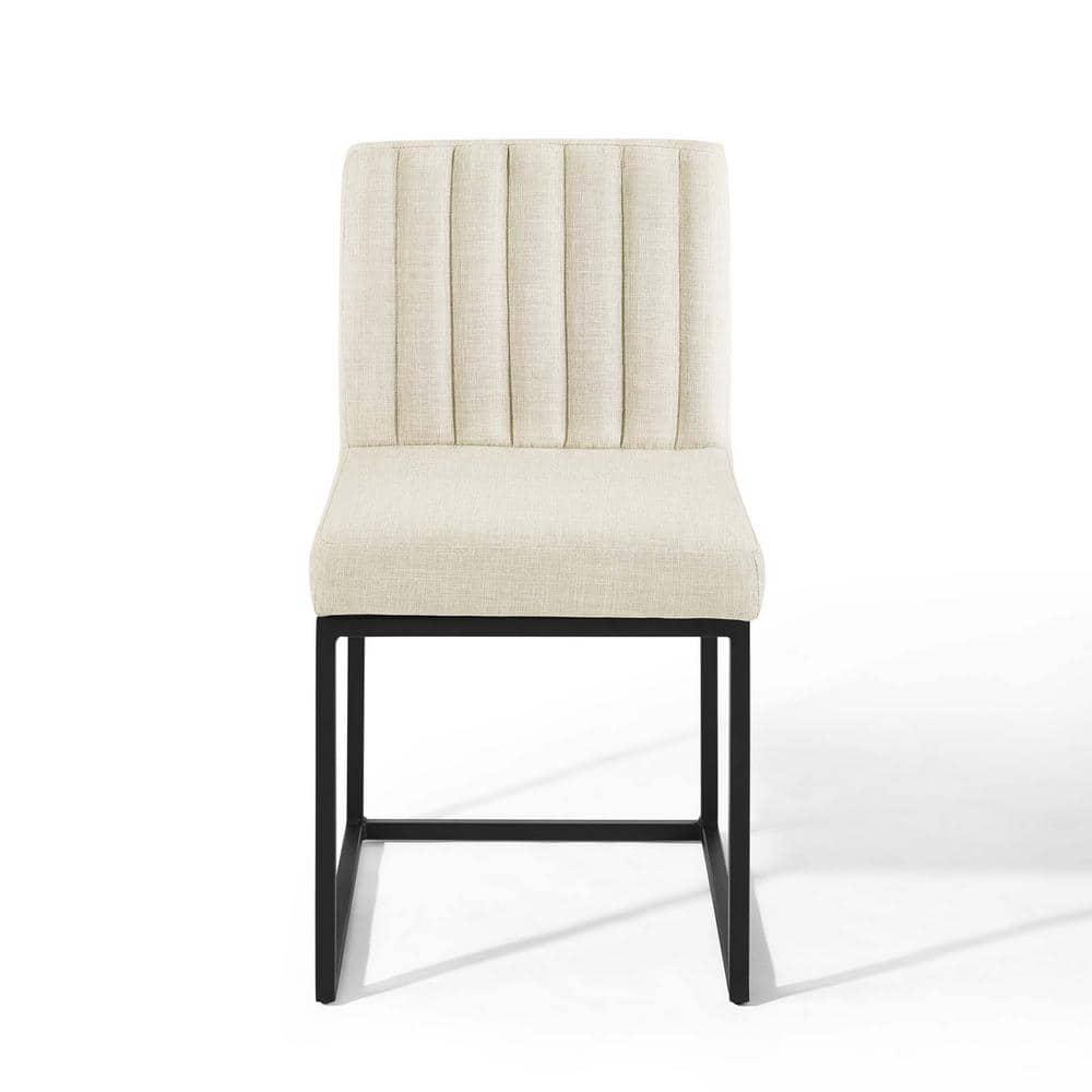 Latitude Run® Carriage Channel Tufted Sled Base Upholstered Fabric Dining Chair