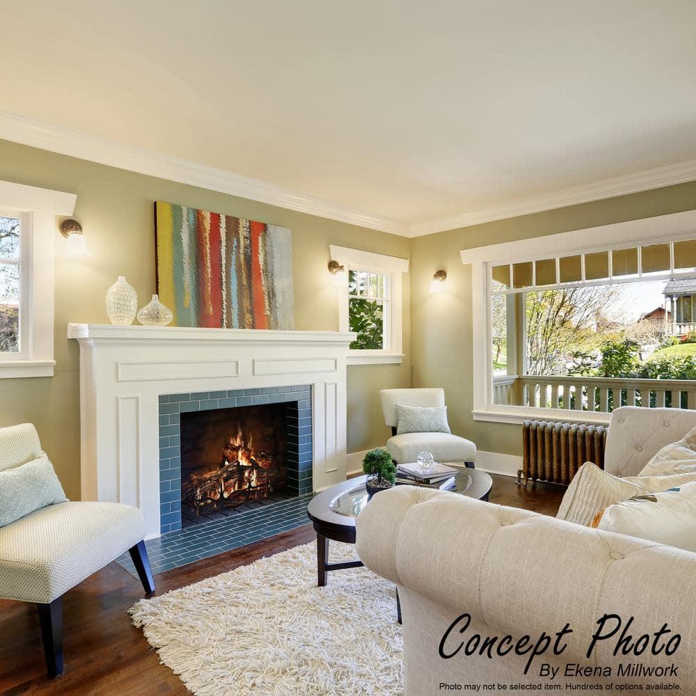 Ekena Millwork 7.5'' H x 78.75'' W x 0.75'' D Urethane Flat Trim