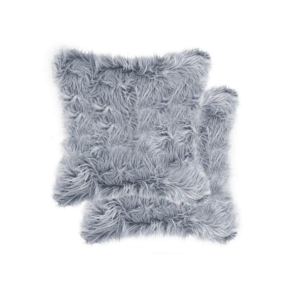 Belton Animal Print Faux Fur Throw Pillow (Set of 2)