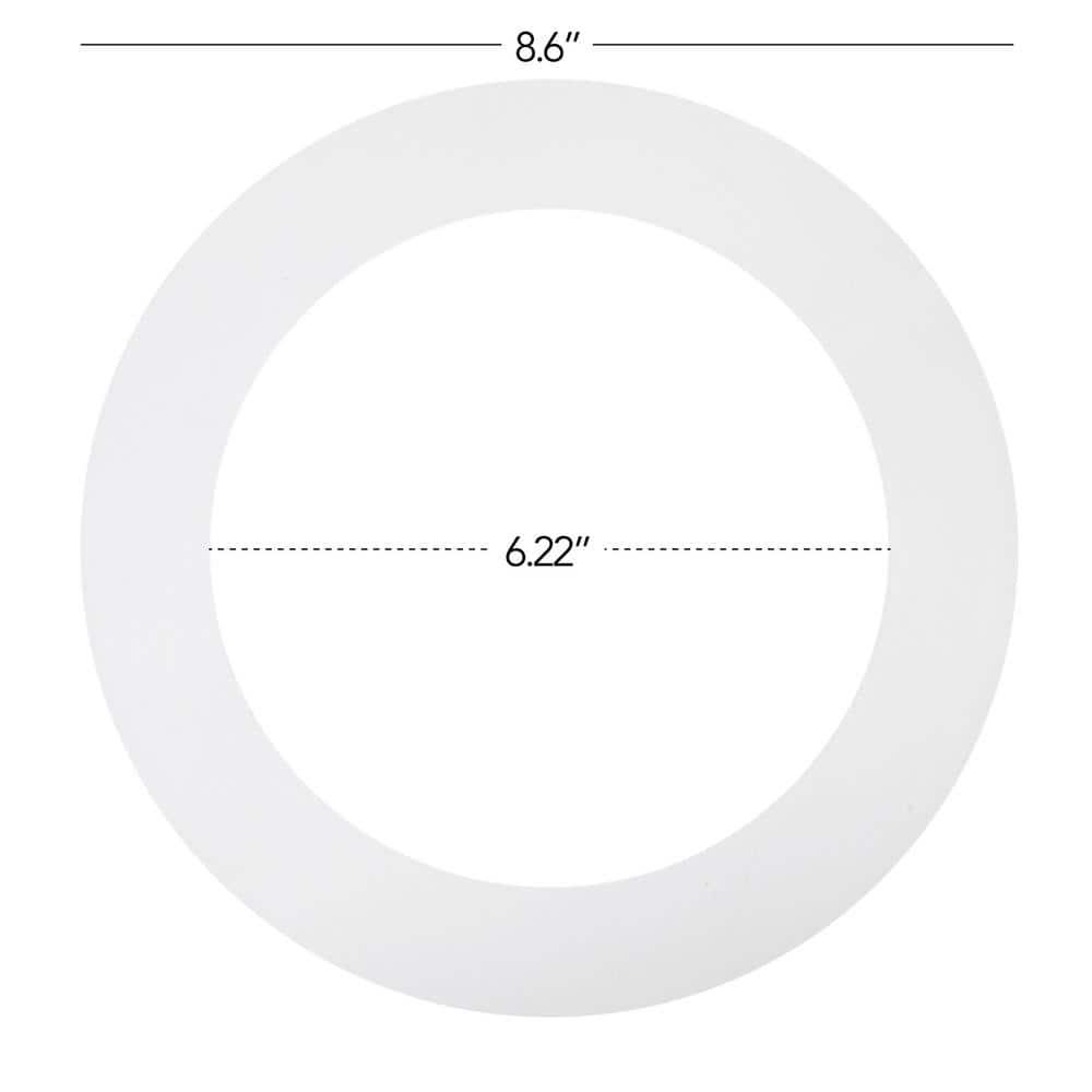 Maxxima Outer 8.6" Inner 6.22" Goof Rings for Recessed Lights, 12 Pack