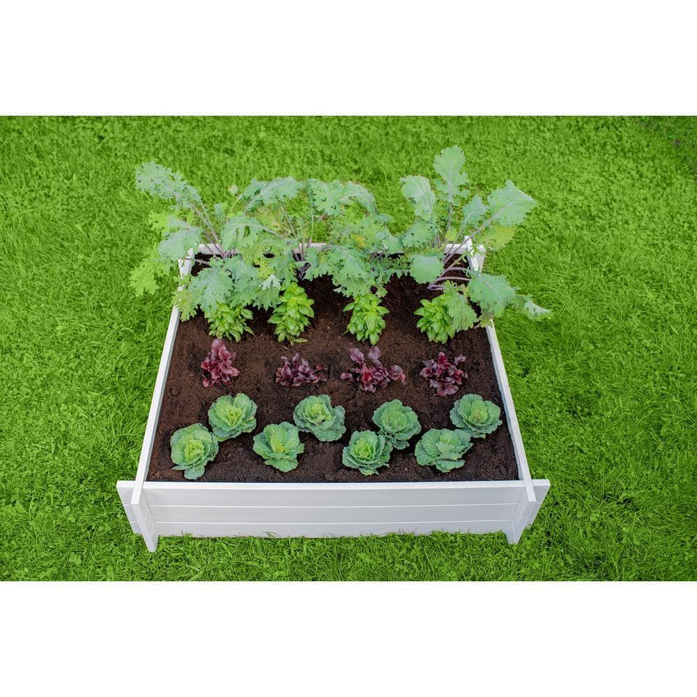 Vita Classic White Vinyl Raised Garden