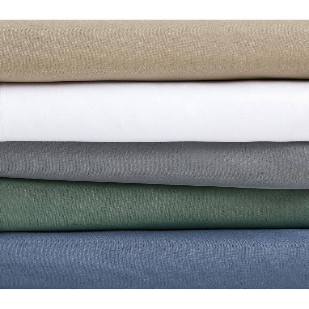 2pc Twin/Twin Extra Long Garment Wash Solid Quilt Set Blue - London Fog: Microfiber Bedding with OEKO-TEX Certified