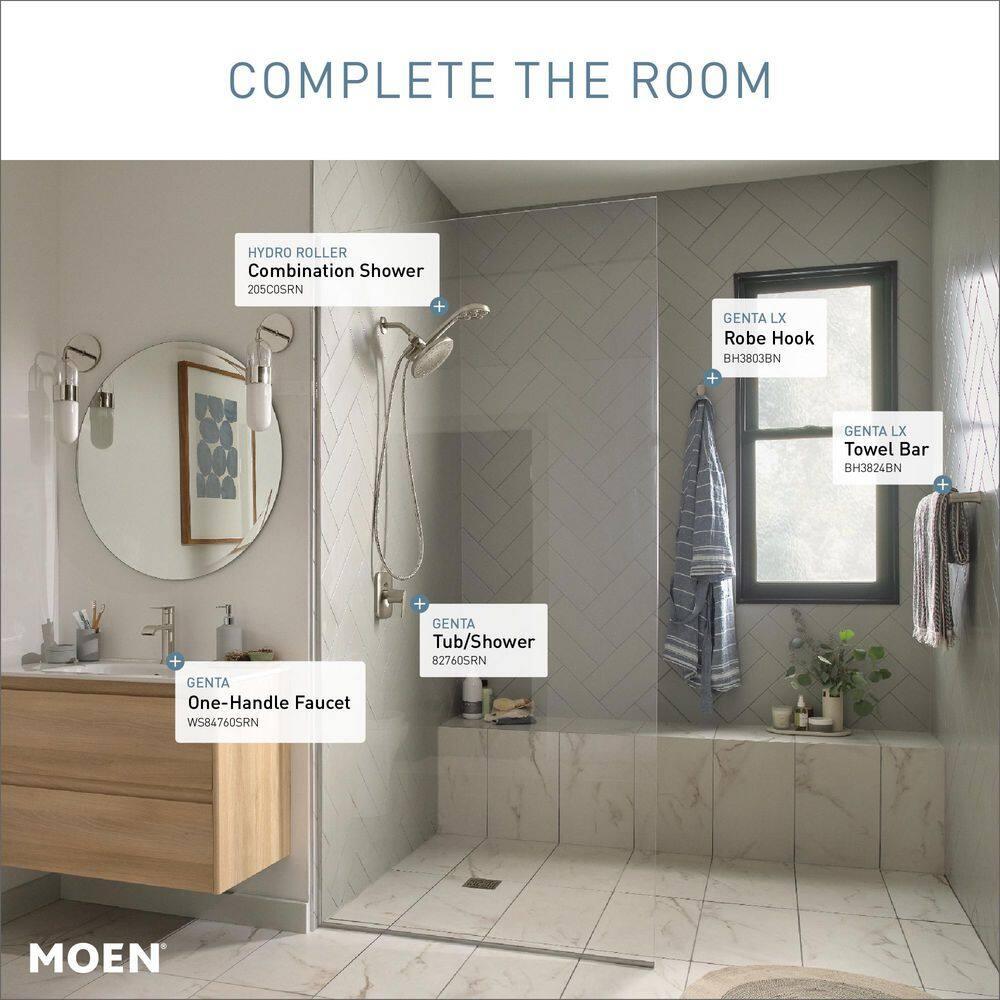 HydroRoller Massage 3-Spray 7.5 in Dual Handheld Shower Head with Body Spray in Spot Resist Brushed Nickel