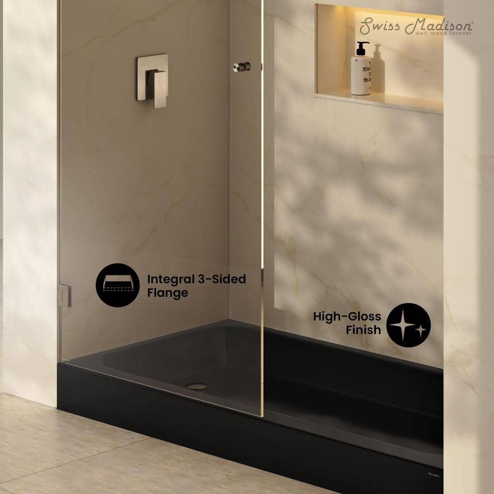 Voltaire 60 X 30 Shower Pan Base With Left Drain In Glossy