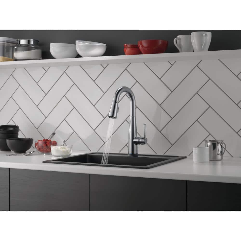 Essa Pull Down Sprayer Touch Bar Faucet, Single Handle Touch Prep Sink Faucet