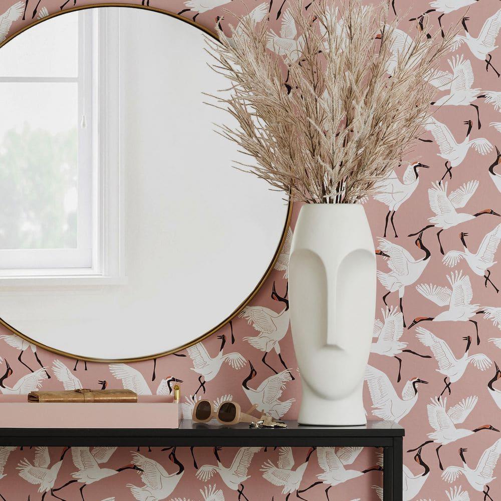 Kate and Laurel Lipton Tray, 16.5x12.25, Pink and Gold