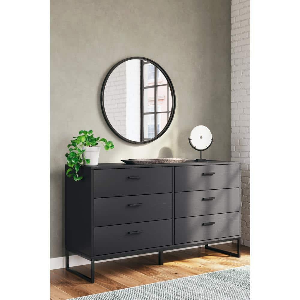 Signature Design by Ashley Socalle 6 Drawer Dresser, Black