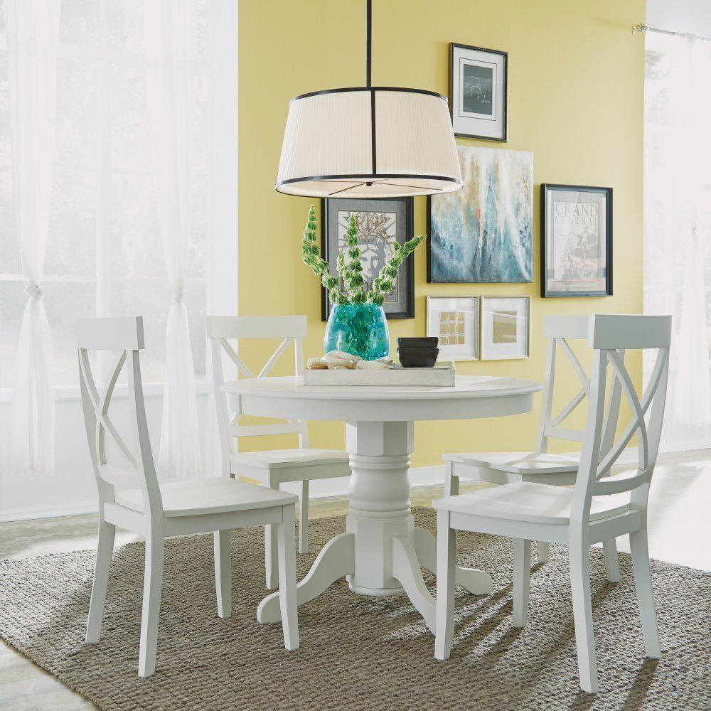 Homestyles Bishop Wood Dining Chair (Set of 2)-Antique White