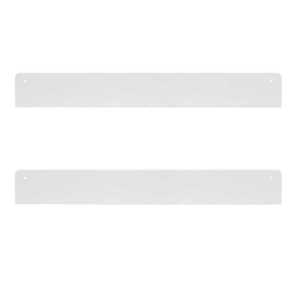 24" x 3" Mezzo Modern Metal Ledge Shelf Set White - Kate & Laurel All Things Decor