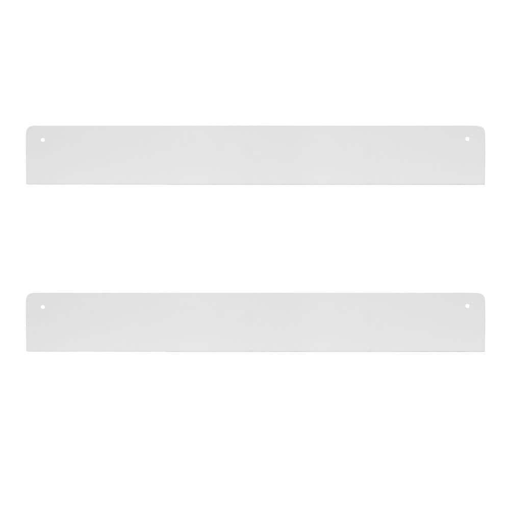 24" x 3" Mezzo Modern Metal Ledge Shelf Set White - Kate & Laurel All Things Decor